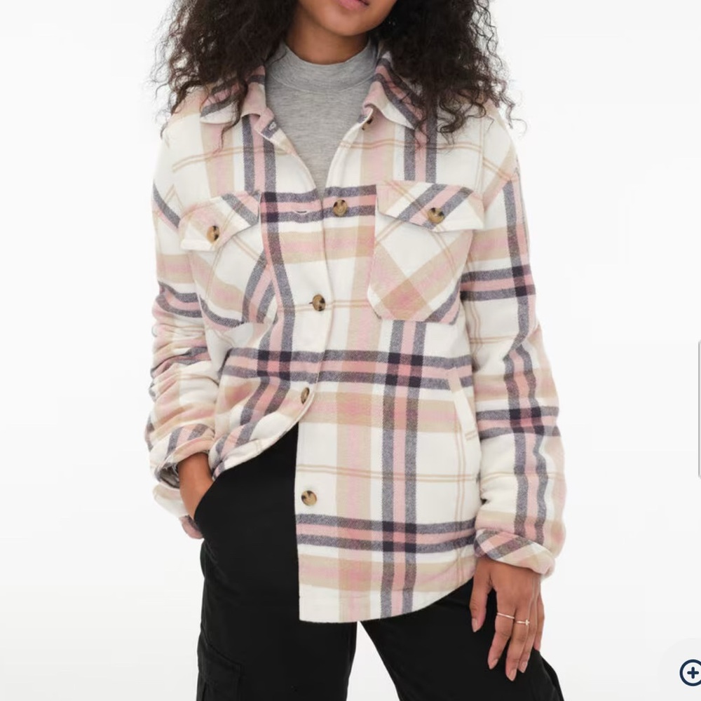 Aeropostale Plaid Flannel Buttoned Shirt Jacket